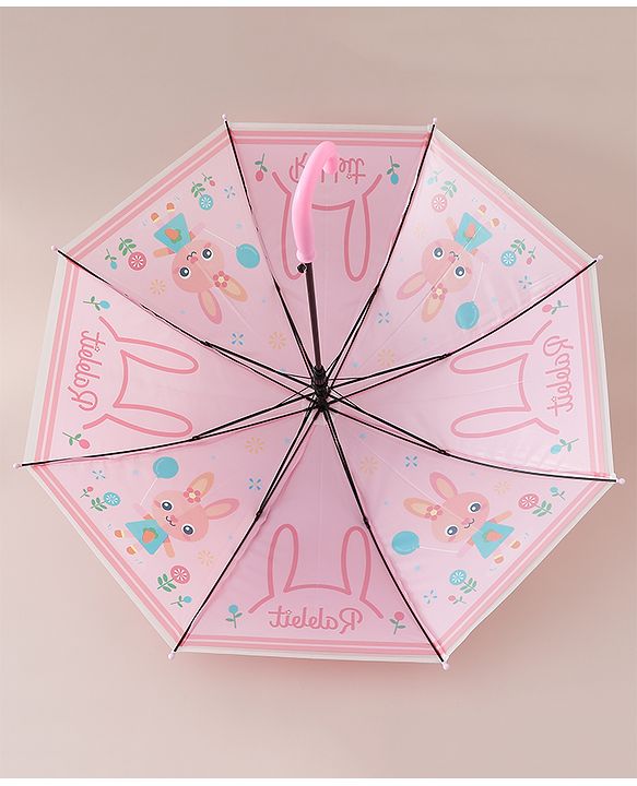 Babyhug Free Size Bunny Printed Umbrella - Pink