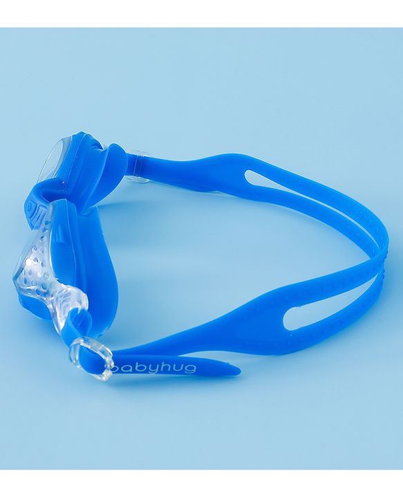 Babyhug Free Size Solid Swimming Goggles - Blue