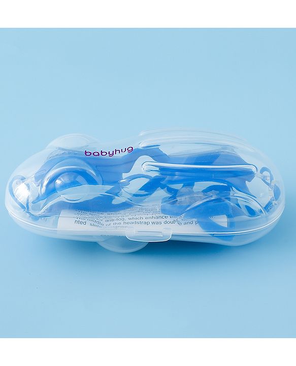 Babyhug Free Size Solid Swimming Goggles - Blue