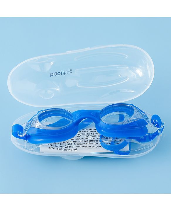 Babyhug Free Size Solid Swimming Goggles - Blue