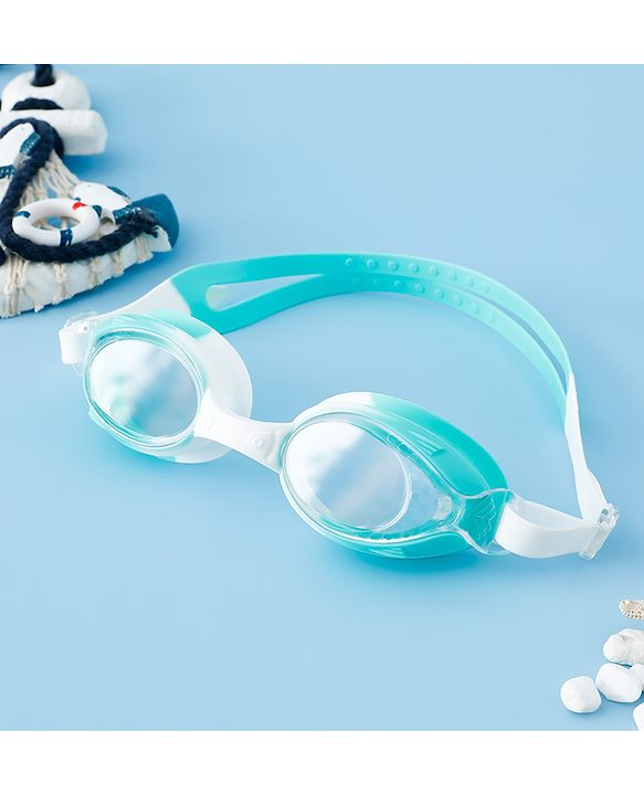 Babyhug Free Size Solid Swimming Goggles - Blue