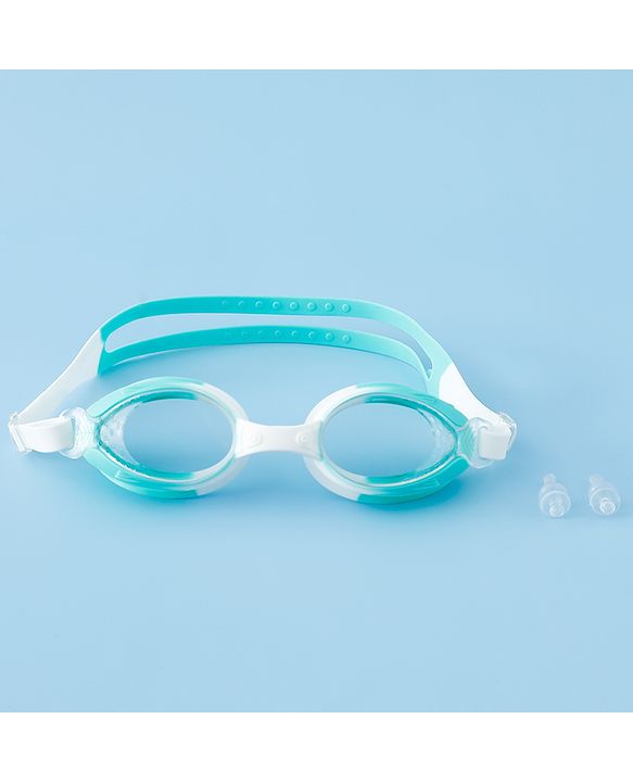Babyhug Free Size Solid Swimming Goggles - Blue