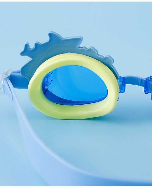 Babyhug Free Size Swimming Goggles With Sea Life Applique - Blue