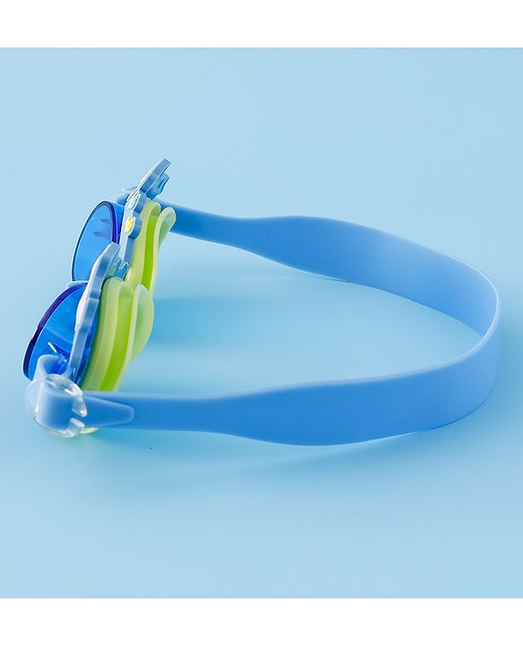 Babyhug Free Size Swimming Goggles With Sea Life Applique - Blue