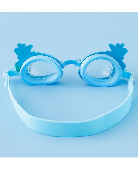 Babyhug Swimming Goggles With Unicorn Applique - Blue