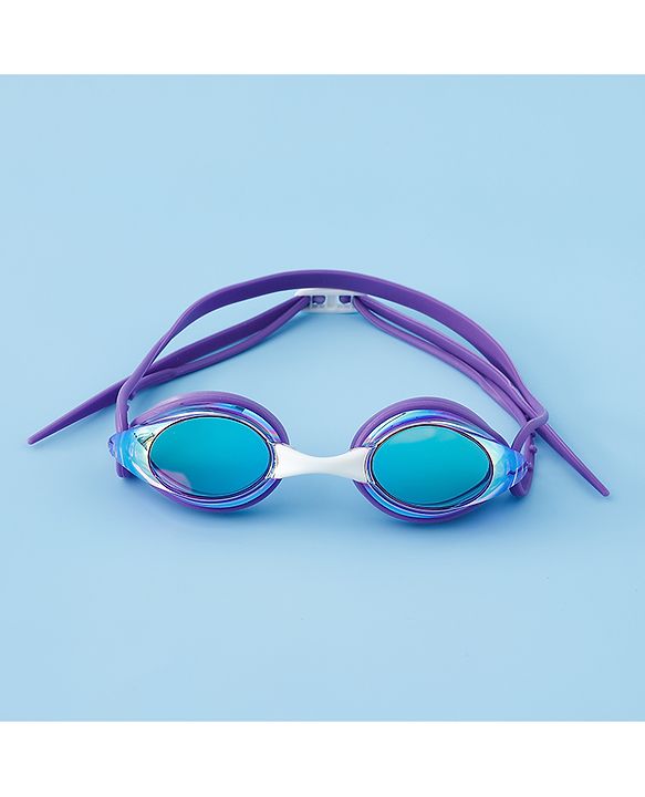 Pine Active Free Size Solid Coloured Swimming Goggles - Purple