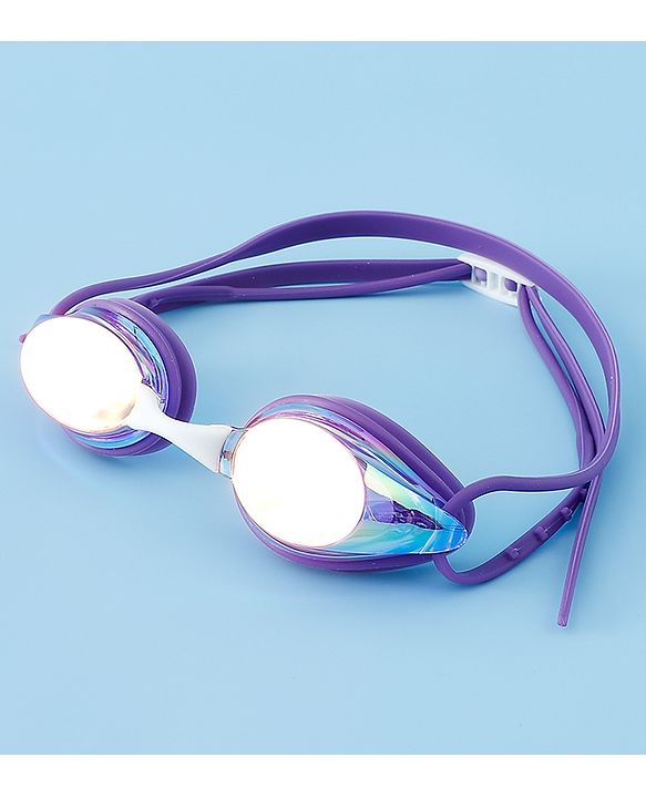 Pine Active Free Size Solid Coloured Swimming Goggles - Purple