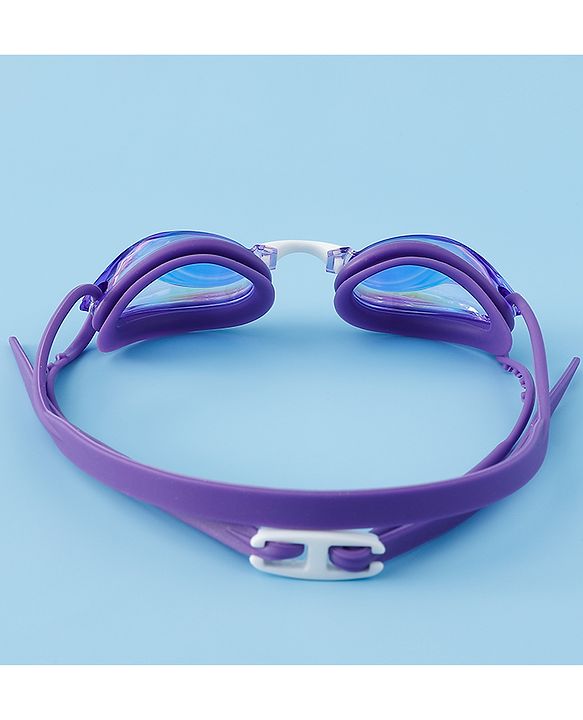 Pine Active Free Size Solid Coloured Swimming Goggles - Purple