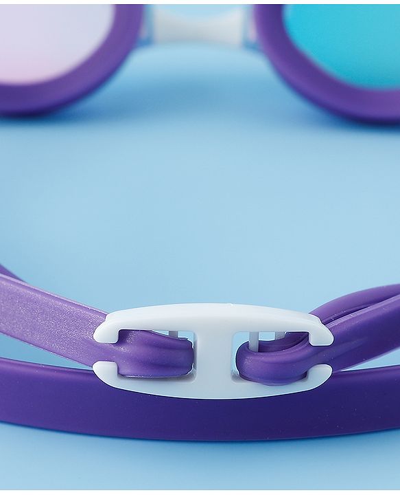 Pine Active Free Size Solid Coloured Swimming Goggles - Purple