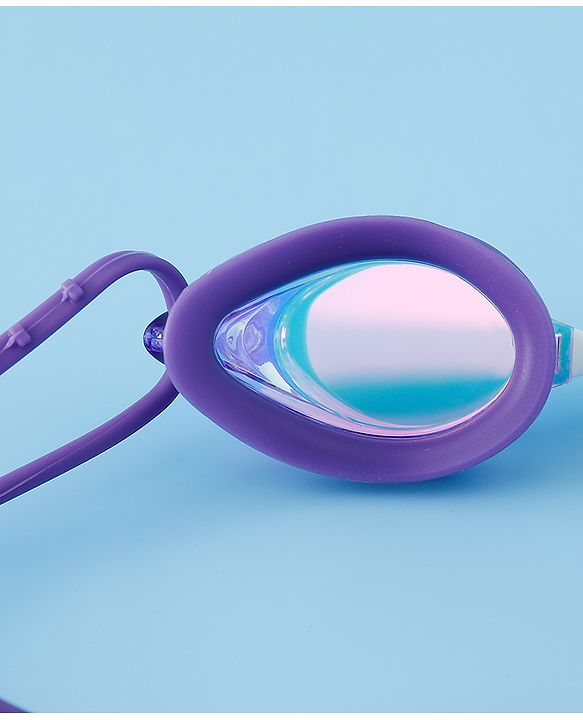 Pine Active Free Size Solid Coloured Swimming Goggles - Purple