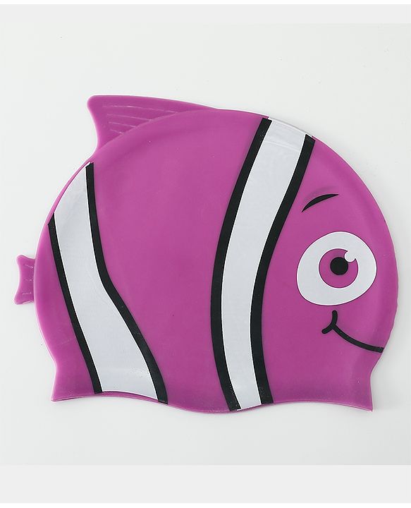 Babyhug Fish Shaped Swimming Cap Free Size - Purple