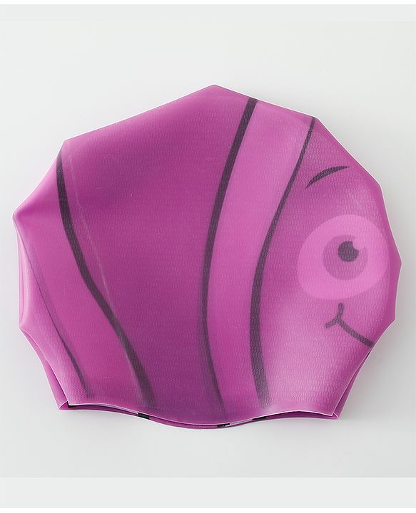 Babyhug Fish Shaped Swimming Cap Free Size - Purple