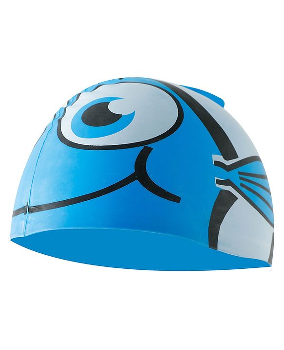 Babyhug Fish Shaped Swimming Cap Free Size - Blue