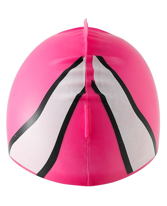 Babyhug Swimming Cap With Fish Print - Dark Pink