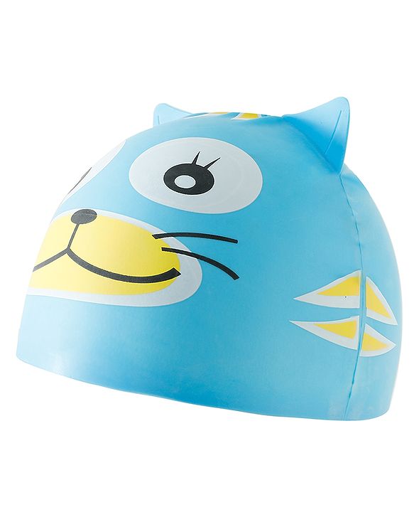 Babyhug Fish Shaped Swimming Cap Free Size - Blue
