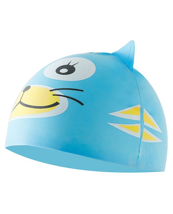 Babyhug Fish Shaped Swimming Cap Free Size - Blue