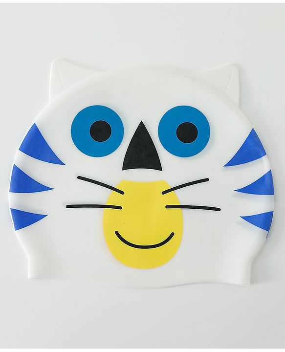 Babyhug Fish Shaped Swimming Cap Free Size - White
