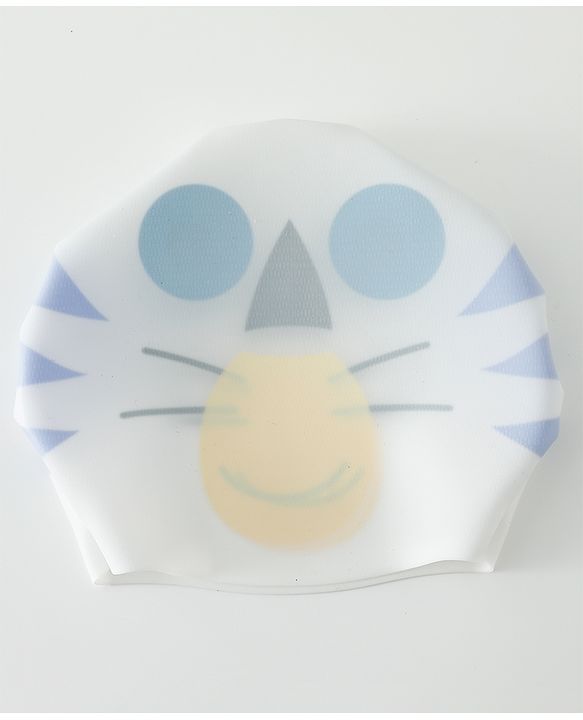 Babyhug Fish Shaped Swimming Cap Free Size - White