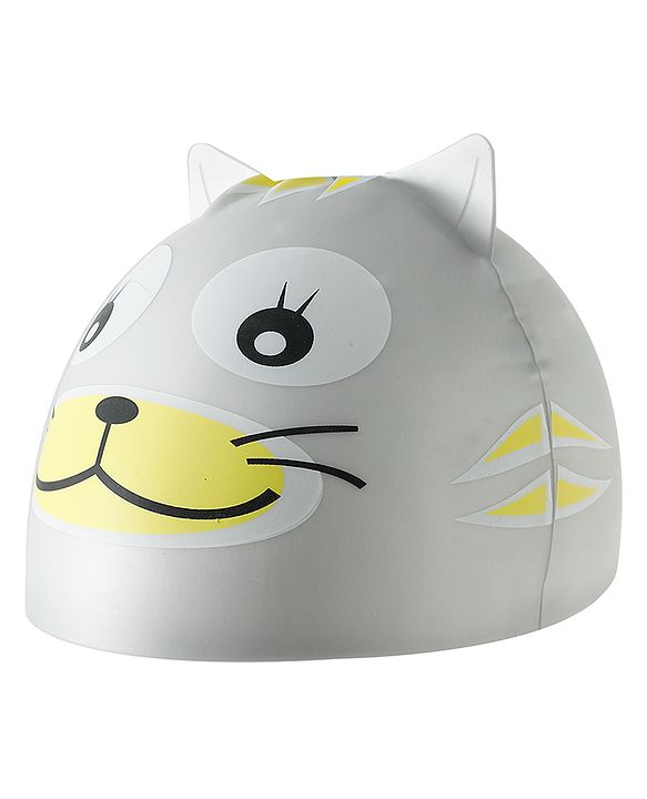 Babyhug Fish Shaped Swimming Cap Free Size - Grey