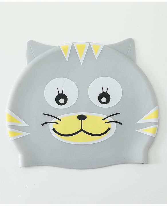 Babyhug Fish Shaped Swimming Cap Free Size - Grey