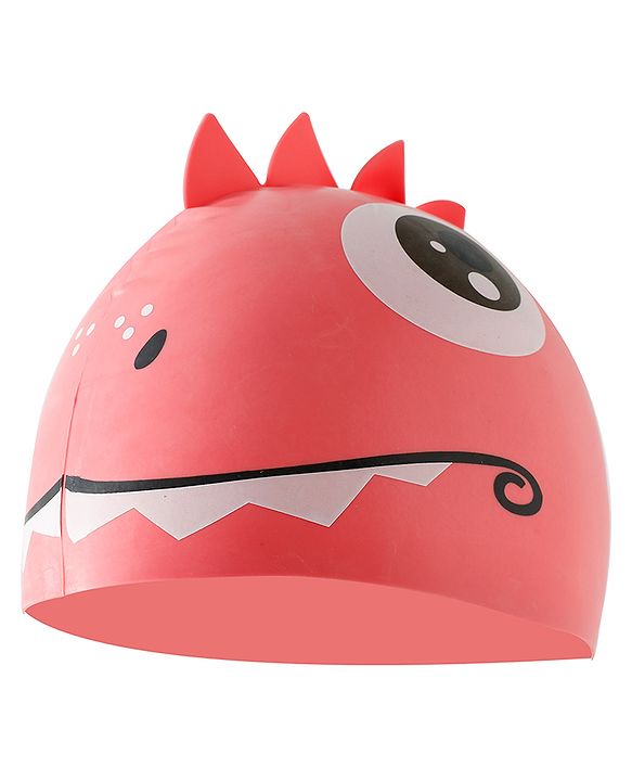 Babyhug Fish Shaped Swimming Cap Free Size - Red