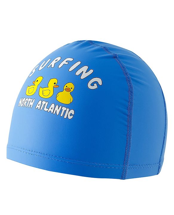 Babyhug Swimming Cap With Duck Print - Blue