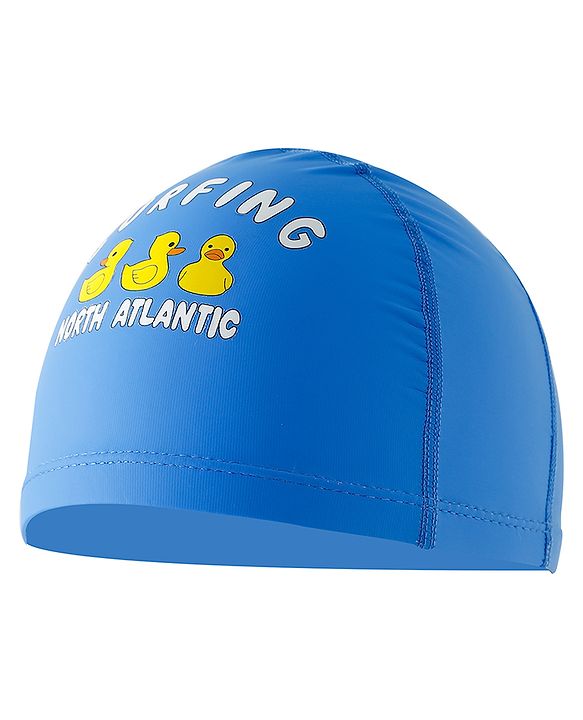 Babyhug Swimming Cap With Duck Print - Blue