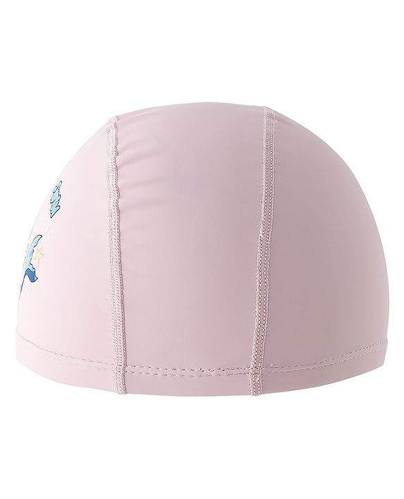 Babyhug Swimming Cap With Mermaid Print - Pink