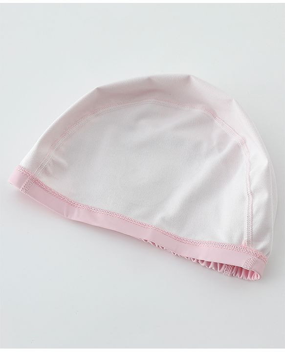 Babyhug Swimming Cap With Mermaid Print - Pink