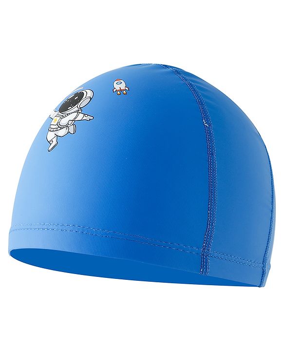 Babyhug Swimming Cap With Astronaut Print - Blue