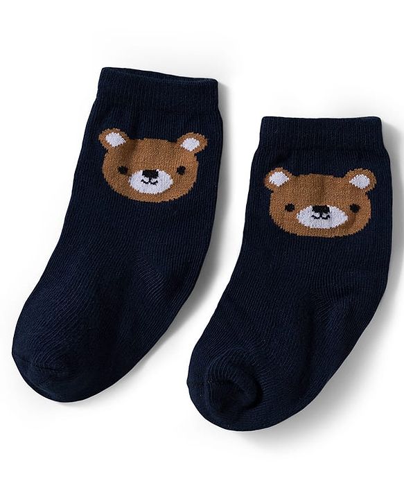 Cute Walk by Babyhug Knit Ankle Length Antibacterial Socks With Stripes & Animal Print Pack Of 3 - Yellow & White
