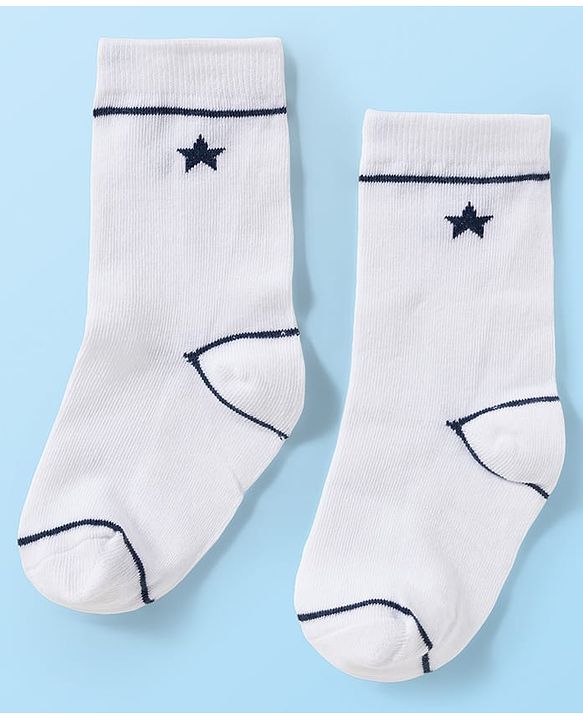 Cute Walk by Babyhug Knit Ankle Length Antibacterial Socks With Stripes & Number Design Pack Of 3 - Multicolor