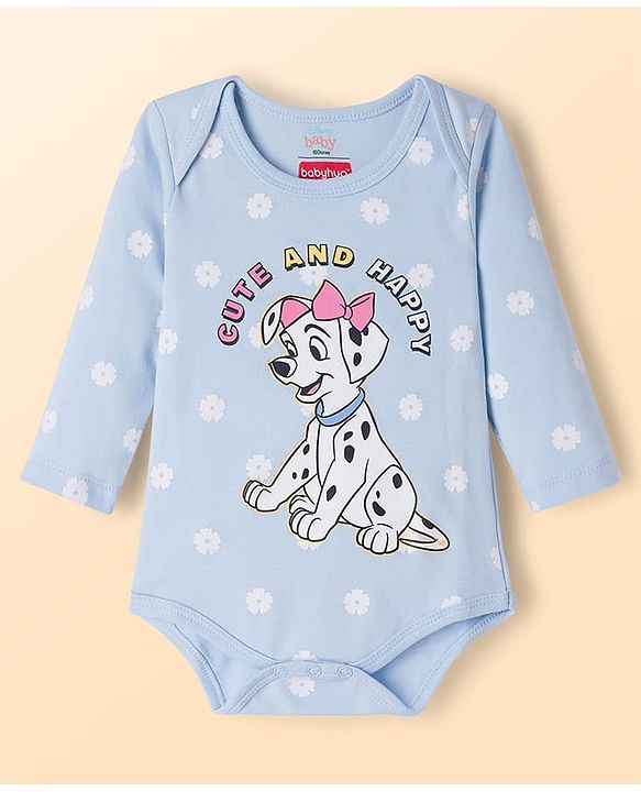 Babyhug Disney Interlock Knit Full Sleeves Onesie with Disney Character Graphic Pack of 3 - Light Blue  White & Light Green