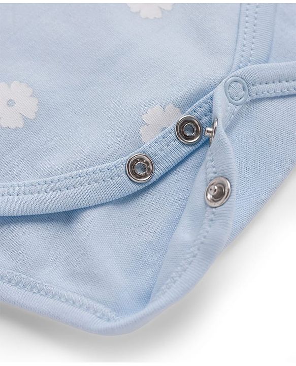 Babyhug Disney Interlock Knit Full Sleeves Onesie with Disney Character Graphic Pack of 3 - Light Blue  White & Light Green