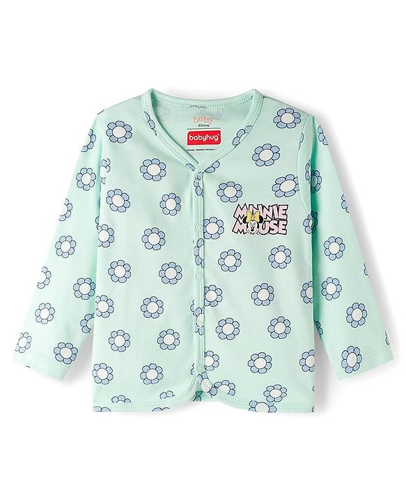 Babyhug Disney Interlock Knit Full Sleeves Jhablas with Minnie Mouse Family Graphics Pack of 3 - Multicolour