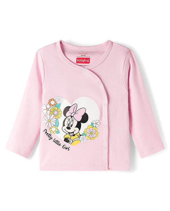 Babyhug Disney Interlock Knit Full Sleeves Jhablas with Minnie Mouse Family Graphics Pack of 3 - Multicolour