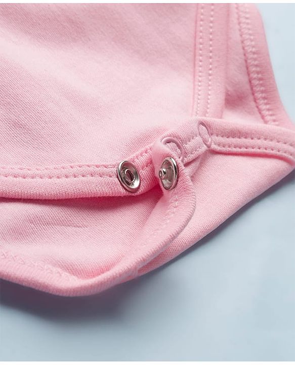 Babyhug Disney Interlock Knit Full Sleeves Onesie with Diaper Legging & Marie Graphic - Pink & White