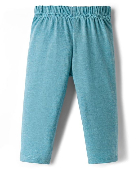 Babyhug Single Jersey Knit Full Sleeves T-Shirt & Pant Set With Bird Print - Teal Blue