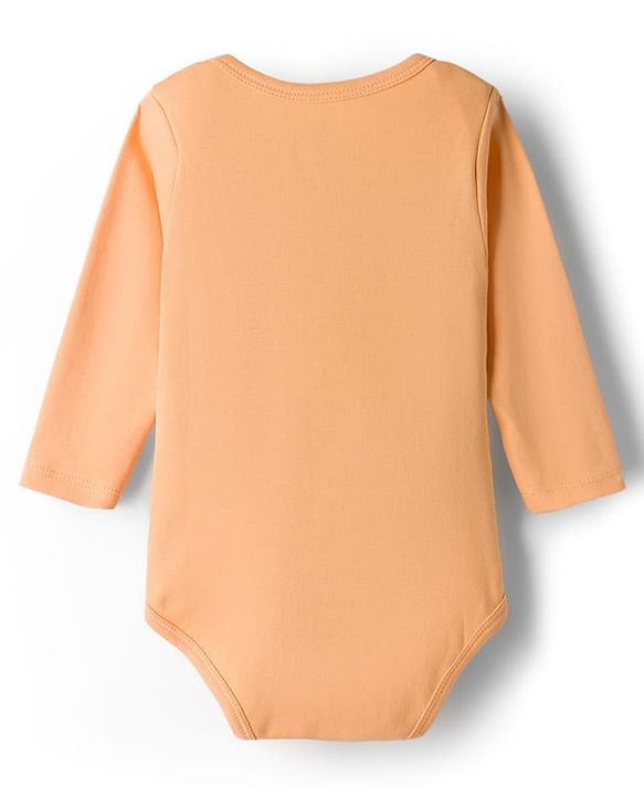 Babyhug Disney Interlock Knit Full Sleeves Onesie with Mickey Mouse Graphic Pack of 3 - Peach White & Light Blue