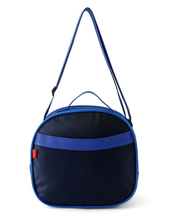 Babyhug Dinosaur Kids Insulated Lunch Box Bag with Adjustable Shoulder Strap & Handle - Blue| Thermal Lunch Carry Bag with Zip Closure for Boys & Girls