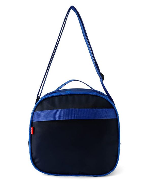 Babyhug Dinosaur Kids Insulated Lunch Box Bag with Adjustable Shoulder Strap & Handle - Blue| Thermal Lunch Carry Bag with Zip Closure for Boys & Girls