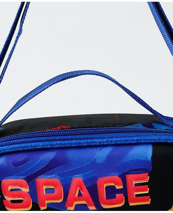 Babyhug Dinosaur Kids Insulated Lunch Box Bag with Adjustable Shoulder Strap & Handle - Blue| Thermal Lunch Carry Bag with Zip Closure for Boys & Girls