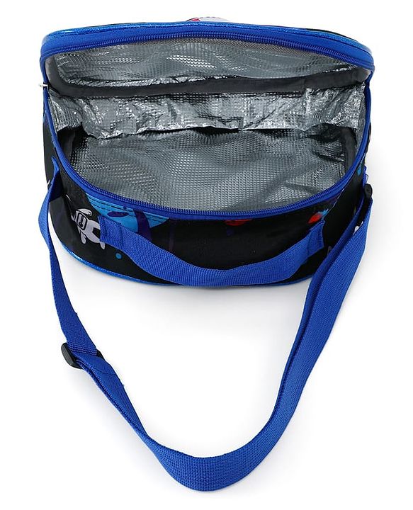 Babyhug Dinosaur Kids Insulated Lunch Box Bag with Adjustable Shoulder Strap & Handle - Blue| Thermal Lunch Carry Bag with Zip Closure for Boys & Girls