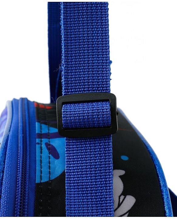 Babyhug Dinosaur Kids Insulated Lunch Box Bag with Adjustable Shoulder Strap & Handle - Blue| Thermal Lunch Carry Bag with Zip Closure for Boys & Girls