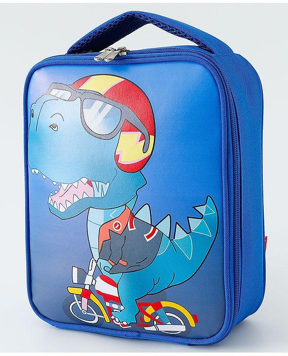 Babyhug Dino Water Resistant Lunch Bag -  Beige| Compact & Lightweight Lunch Carry Bag for Kids & Parents