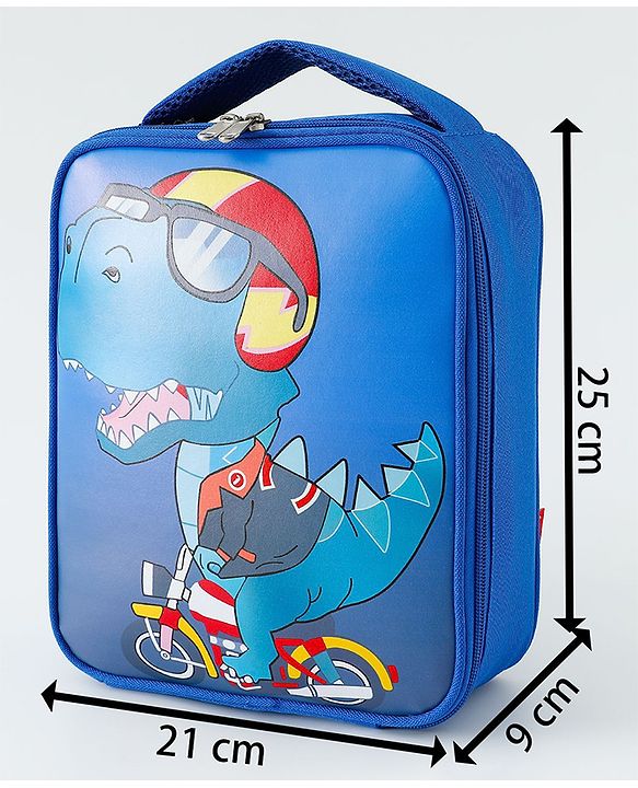 Babyhug Dino Water Resistant Lunch Bag -  Beige| Compact & Lightweight Lunch Carry Bag for Kids & Parents