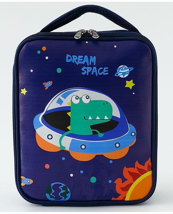Babyhug Dino Water Resistant Lunch Bag -  Beige| Compact & Lightweight Lunch Carry Bag for Kids & Parents