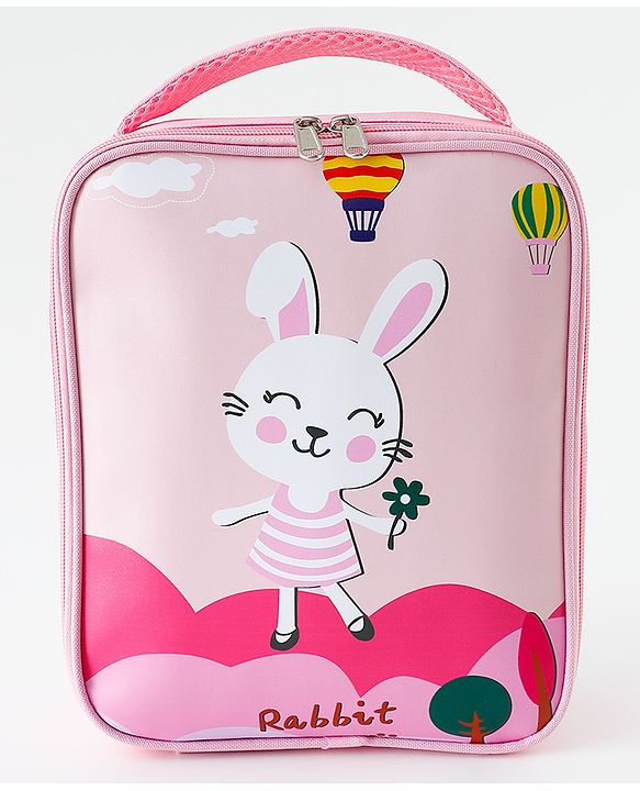 Babyhug Dino Water Resistant Lunch Bag -  Beige| Compact & Lightweight Lunch Carry Bag for Kids & Parents