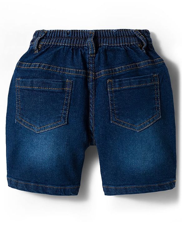 Babyhug Cotton Knit Half Sleeves Striped Shirt & Shorts Set - Blue
