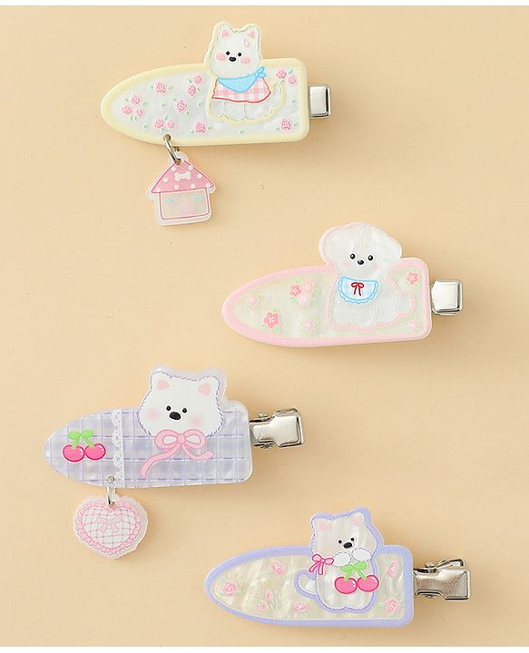 Babyhug Hair Alligator Clips Pack of 4 Free Size - Multicolor